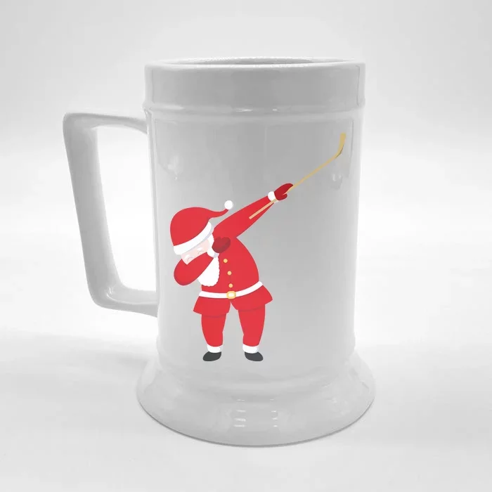 Hockey Dabbing Santa Front & Back Beer Stein