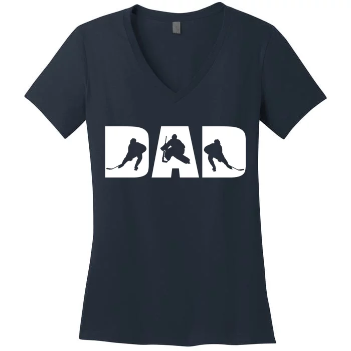 Hockey Dad Women's V-Neck T-Shirt