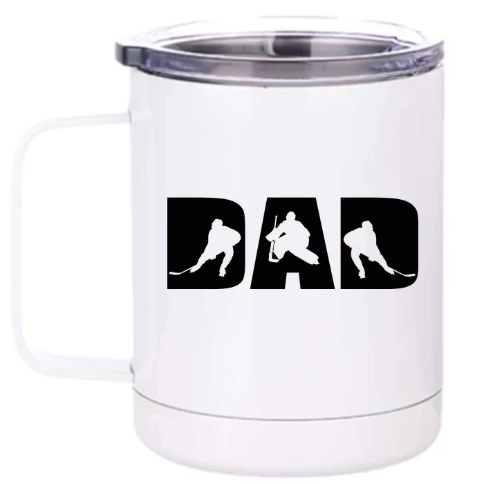 Hockey Dad Front & Back 12oz Stainless Steel Tumbler Cup