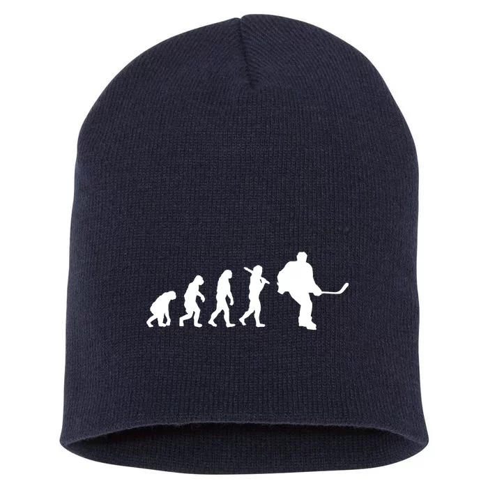 Hockey Evolution Timeline Short Acrylic Beanie