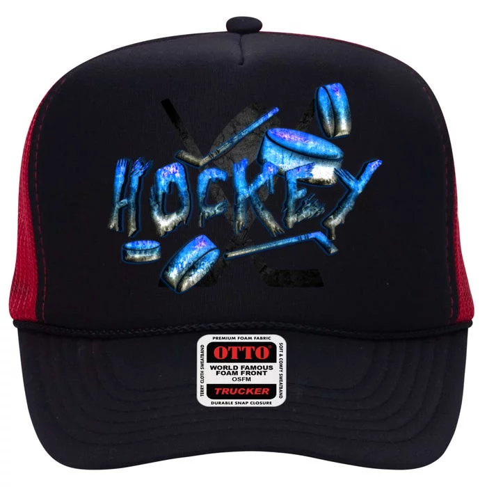 Hockey Stone Logo High Crown Mesh Trucker Hat