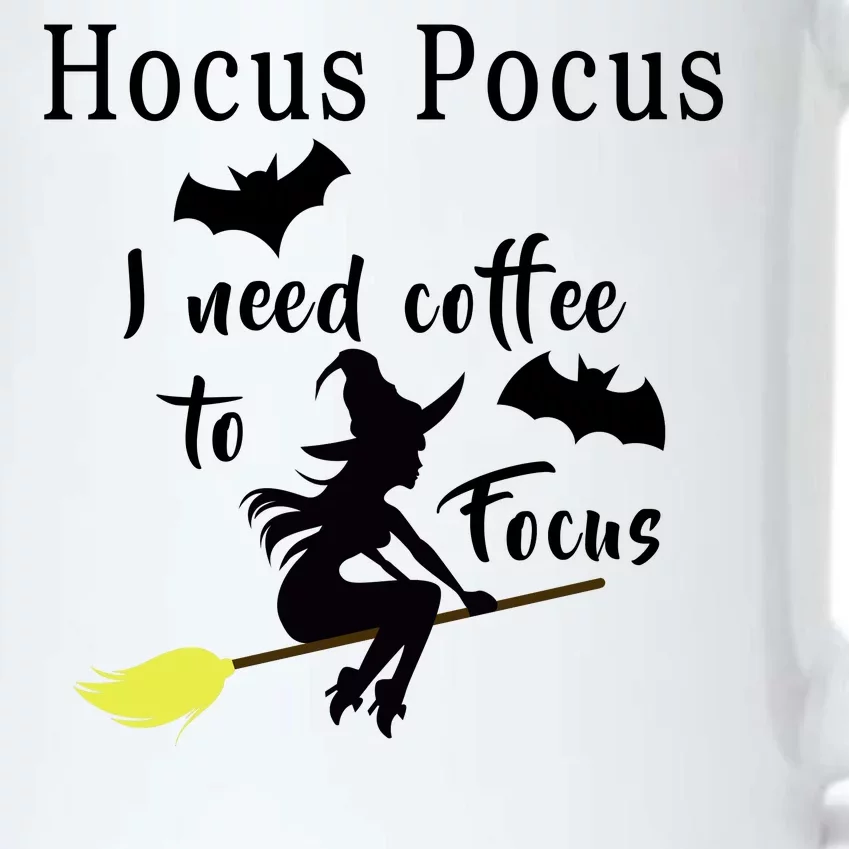 Hocus Pocus I Need Coffee To Focus Black Color Changing Mug