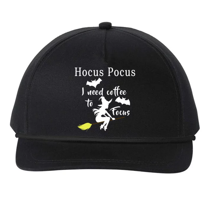 Hocus Pocus I Need Coffee To Focus Snapback Five-Panel Rope Hat