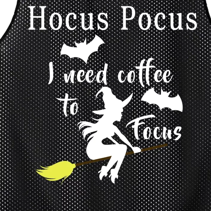 Hocus Pocus I Need Coffee To Focus Mesh Reversible Basketball Jersey Tank