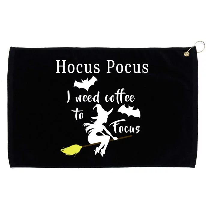 Hocus Pocus I Need Coffee To Focus Grommeted Golf Towel