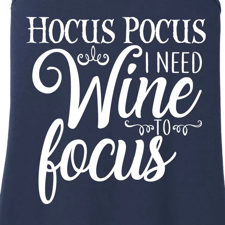 Hocus Pocus I Need Wine To Focus Ladies Essential Tank