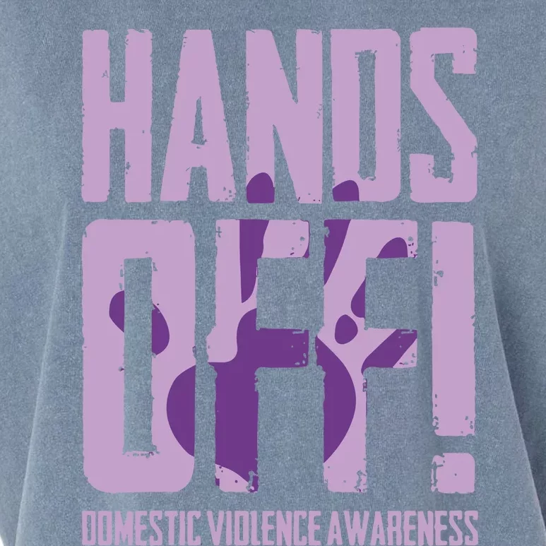 Hands Off Domestic Violence Awareness Garment-Dyed Women's Muscle Tee