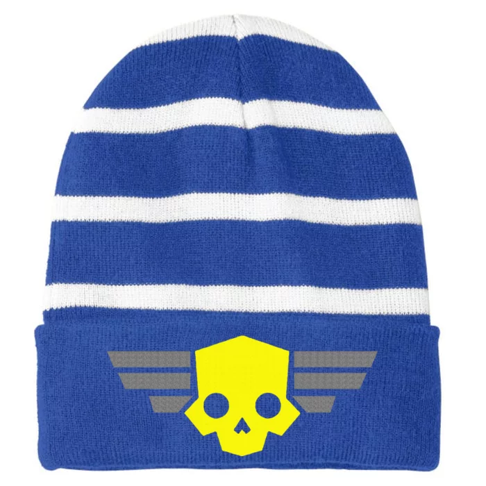 Hell Of Divers Helldiving Skull Gaming Dive Lovers Striped Beanie with Solid Band