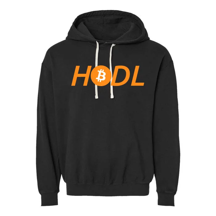 HODL Bitcoin Logo Garment-Dyed Fleece Hoodie