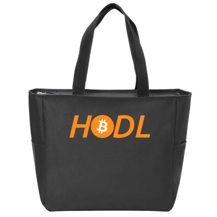 HODL Bitcoin Logo Zip Tote Bag