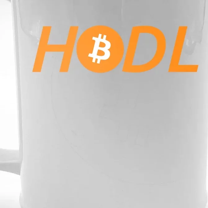 HODL Bitcoin Logo Front & Back Beer Stein