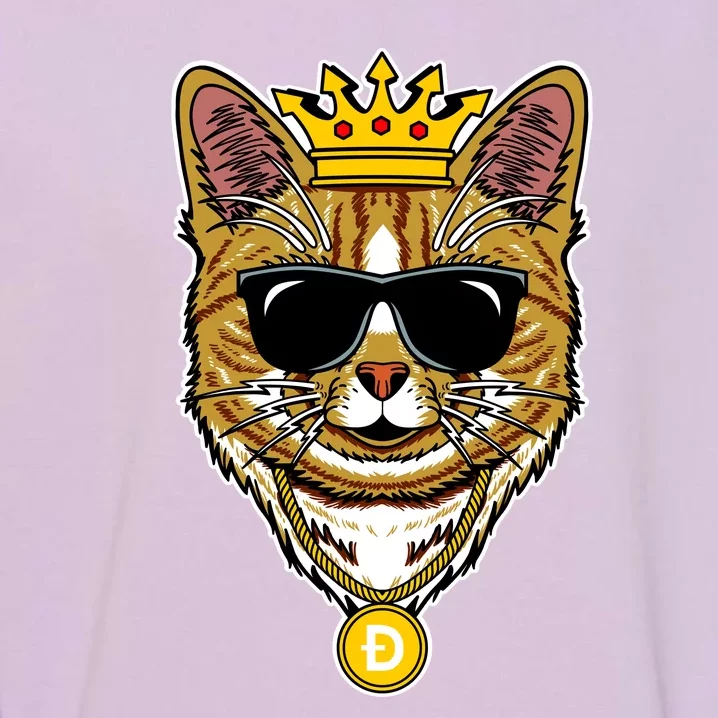 Hodl Dogecoin Doge Cat King Crypto Currency Moon Garment-Dyed Sweatshirt