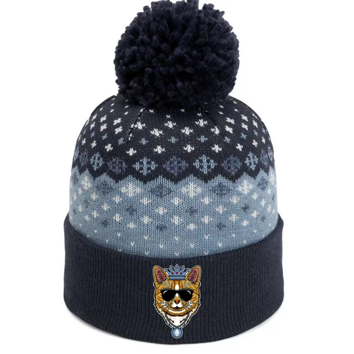 Hodl Ethereum ETH Cat King Crypto Currency Moon The Baniff Cuffed Pom Beanie