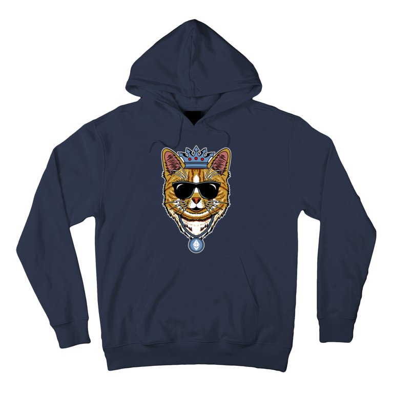 Hodl Ethereum ETH Cat King Crypto Currency Moon Hoodie