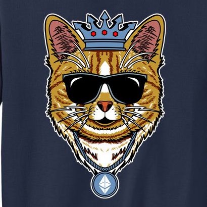 Hodl Ethereum ETH Cat King Crypto Currency Moon Sweatshirt