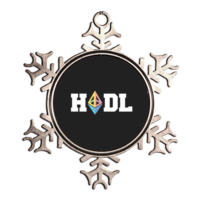 Hodl Ethereum ETH Crypto Currency To the Moon Metallic Star Ornament