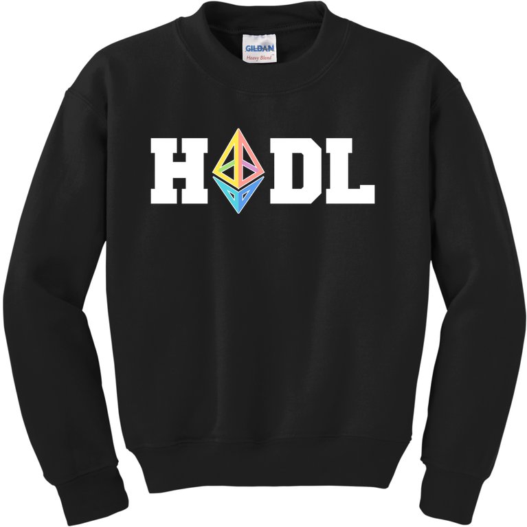 Hodl Ethereum ETH Crypto Currency To the Moon Kids Sweatshirt