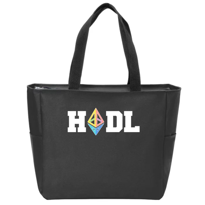 Hodl Ethereum ETH Crypto Currency To the Moon Zip Tote Bag