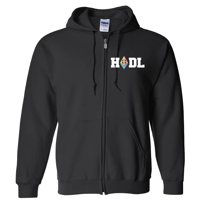 Hodl Ethereum ETH Crypto Currency To the Moon Full Zip Hoodie