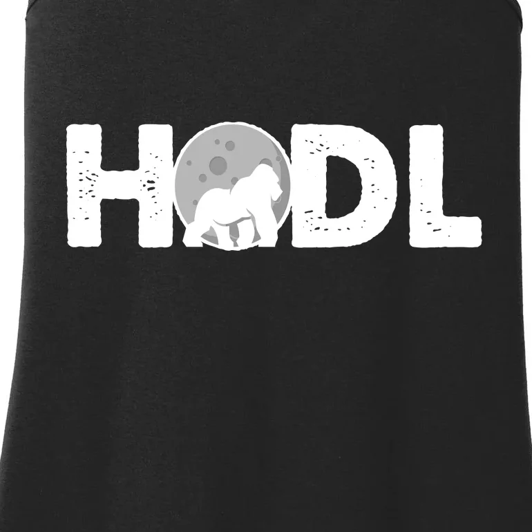 Hodl Stonk to the Moon Ape Crypto Currency Ladies Essential Tank