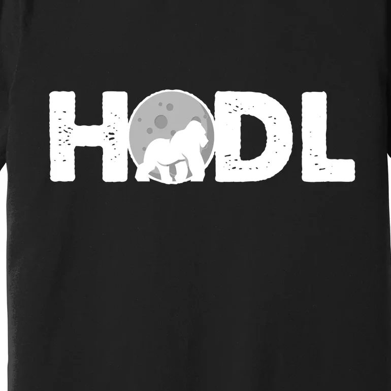 Hodl Stonk to the Moon Ape Crypto Currency Premium T-Shirt