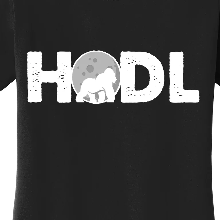 Hodl Stonk to the Moon Ape Crypto Currency Women's T-Shirt