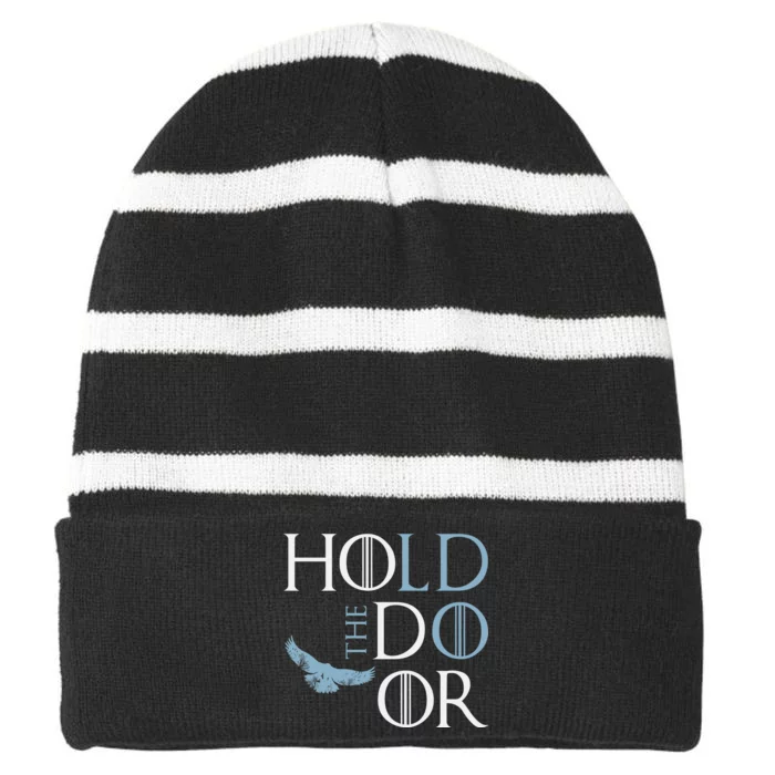 Hodor Hold The Door Striped Beanie with Solid Band