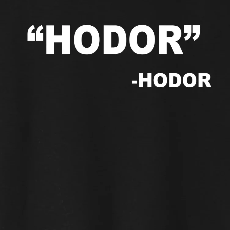 Hodor Logo Women's Crop Top Tee