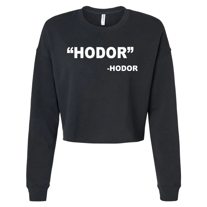 Hodor Logo Cropped Pullover Crew