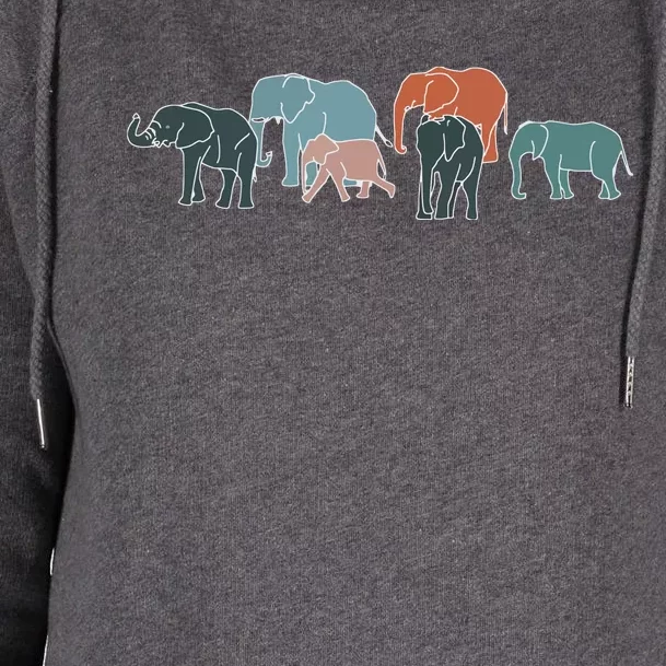 Herd Of Elephants For Africa And Elephant Lovers Womens Funnel Neck Pullover Hood