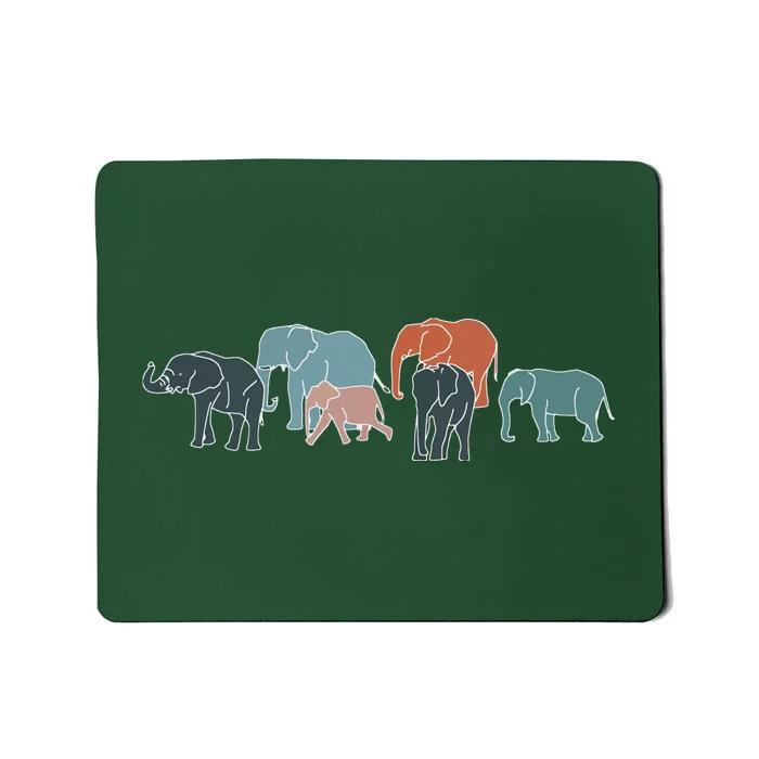 Herd Of Elephants For Africa And Elephant Lovers Mousepad