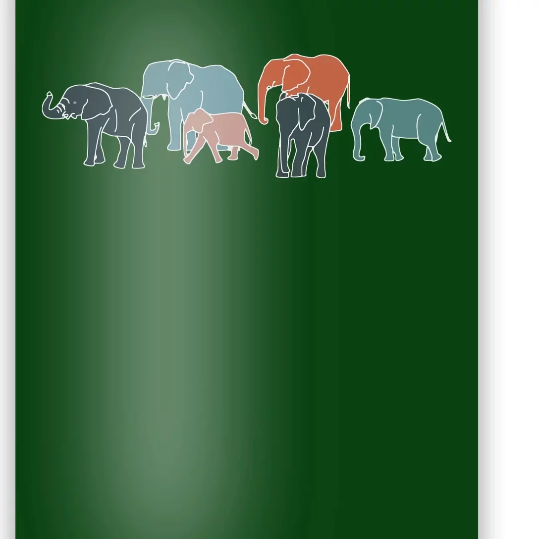 Herd Of Elephants For Africa And Elephant Lovers Poster