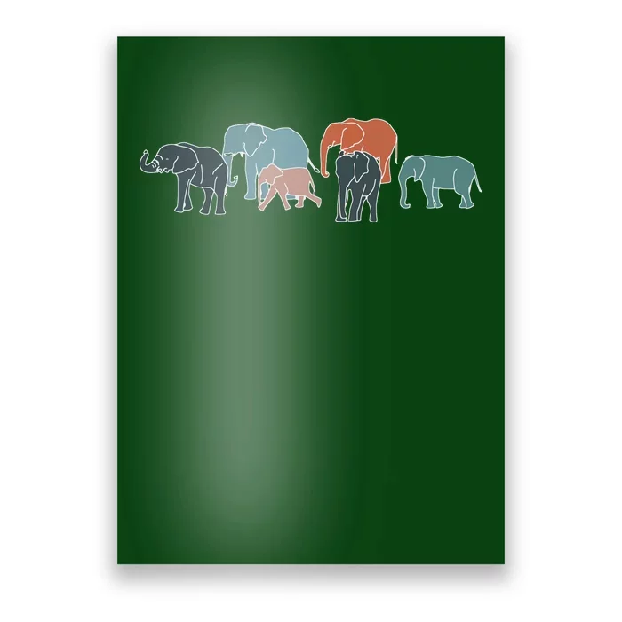 Herd Of Elephants For Africa And Elephant Lovers Poster