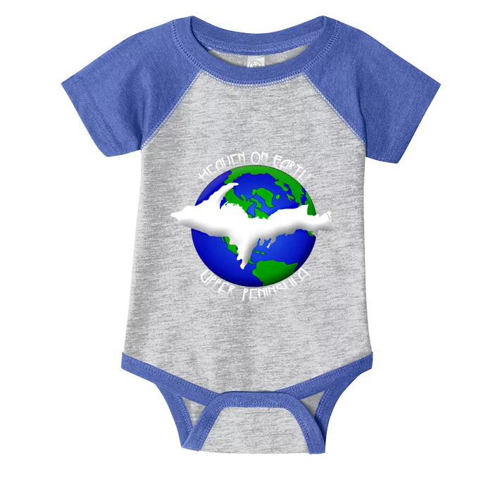 Heaven On Earth Upper Peninsula Michigan Yoopers 906 Cute Gift Infant Baby Jersey Bodysuit