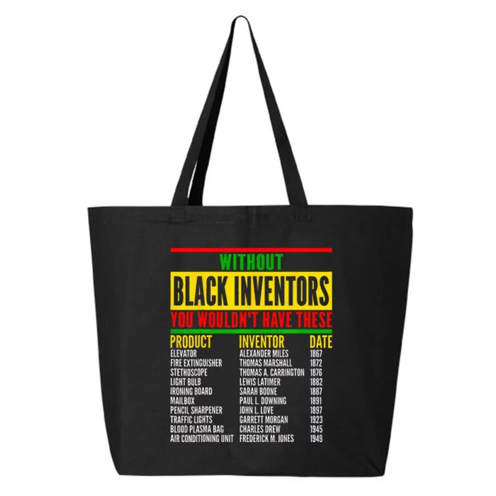 History Of Forgotten Black Inventors Black History Month 25L Jumbo Tote