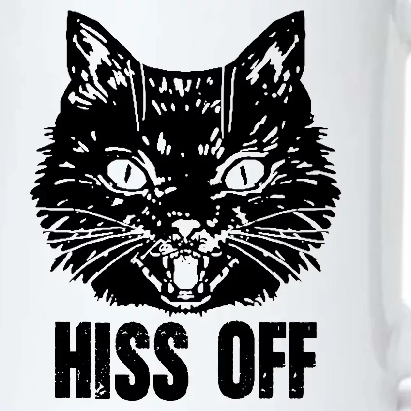 Hiss Off Funny Cat Lover Gift Black Color Changing Mug