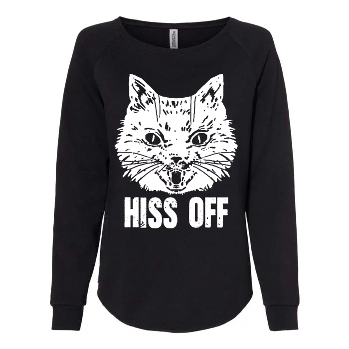 Hiss Off Funny Cat Lover Gift Womens California Wash Sweatshirt