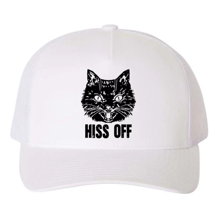 Hiss Off Funny Cat Lover Gift Yupoong Adult 5-Panel Trucker Hat