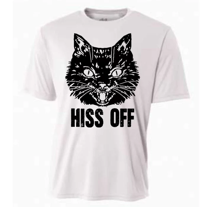 Hiss Off Funny Cat Lover Gift Cooling Performance Crew T-Shirt