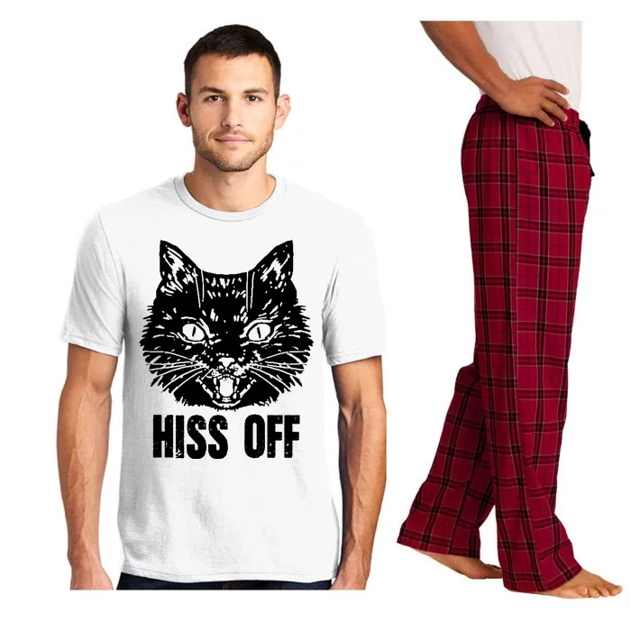 Hiss Off Funny Cat Lover Gift Pajama Set