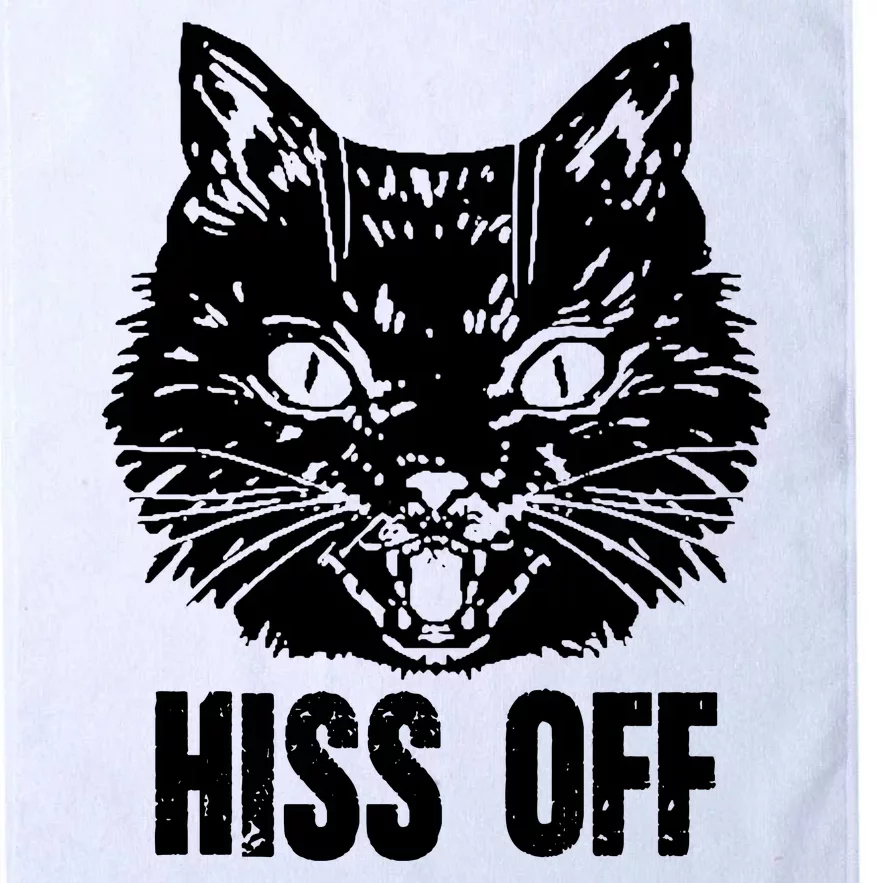 Hiss Off Funny Cat Lover Gift Platinum Collection Golf Towel