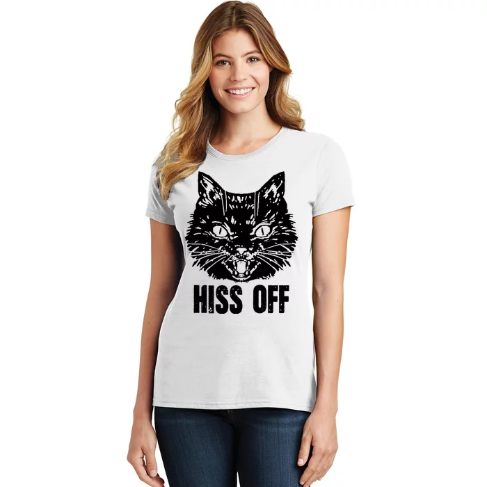 Hiss Off Funny Cat Lover Gift Women's T-Shirt