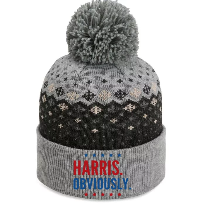 Harris Obviously For 2024 The Baniff Cuffed Pom Beanie