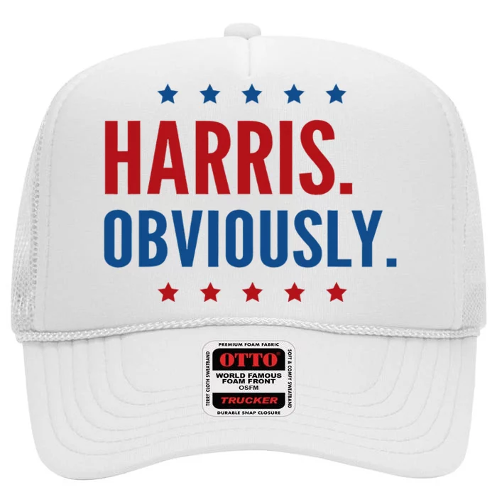 Harris Obviously For 2024 High Crown Mesh Trucker Hat