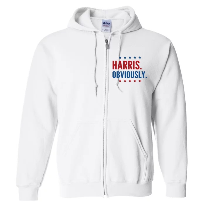 Harris Obviously For 2024 Full Zip Hoodie