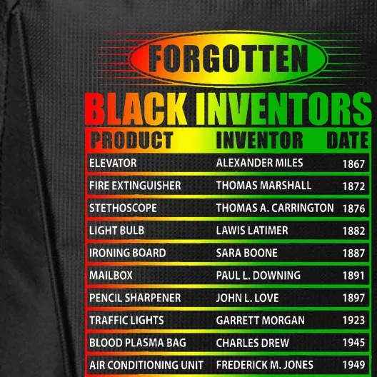 History Of Forgotten Black Inventors Black History Month City Backpack