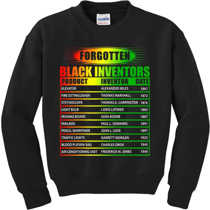 History Of Forgotten Black Inventors Black History Month Kids Sweatshirt