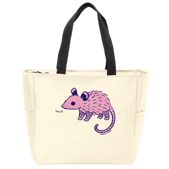 Heck Opossum Funny Animal Gift Zip Tote Bag