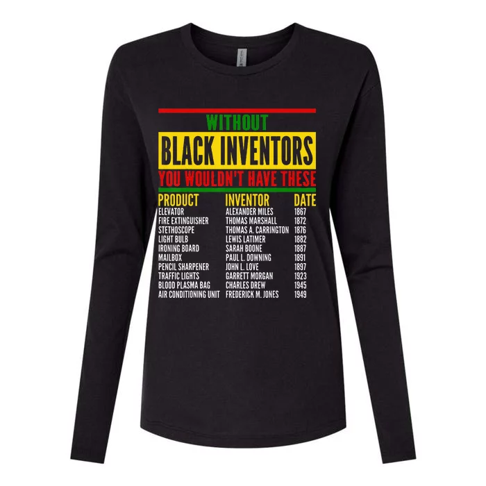 History Of Forgotten Black Inventors Black History Month Womens Cotton Relaxed Long Sleeve T-Shirt