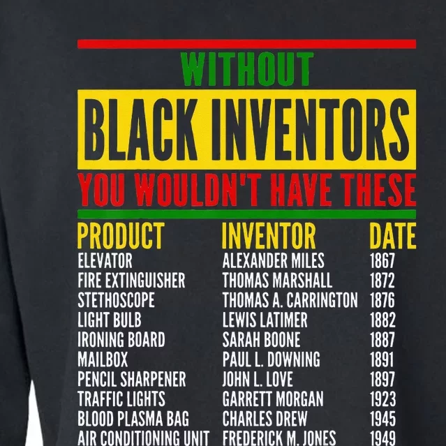 History Of Forgotten Black Inventors Black History Month Cropped Pullover Crew